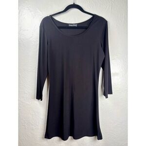 Tango Mango Tunic Top Dress Black Small Goth Witchy Chic Layering Office Travel